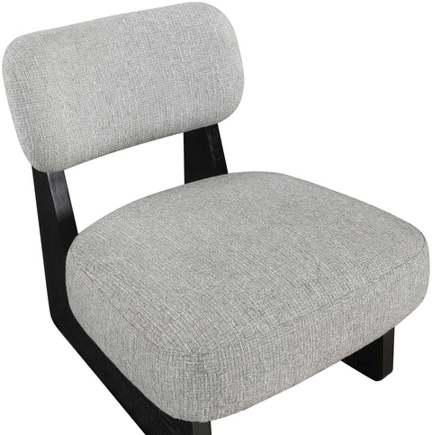 Marlow Grey Linen Textured Fabric Upholstered Accent Chair, 1 Piece