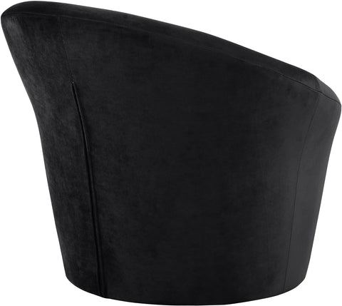 Yara Black Velvet Upholstered Accent Chair, 1 Piece