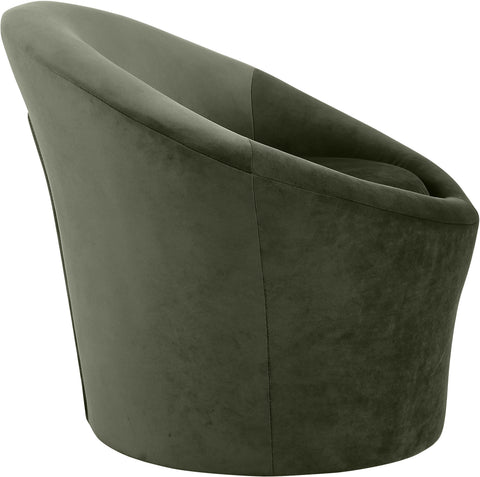 Yara Green Velvet Upholstered Accent Chair, 1 Piece