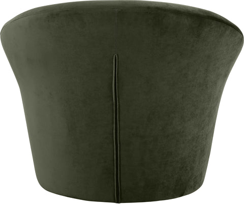 Yara Green Velvet Upholstered Accent Chair, 1 Piece