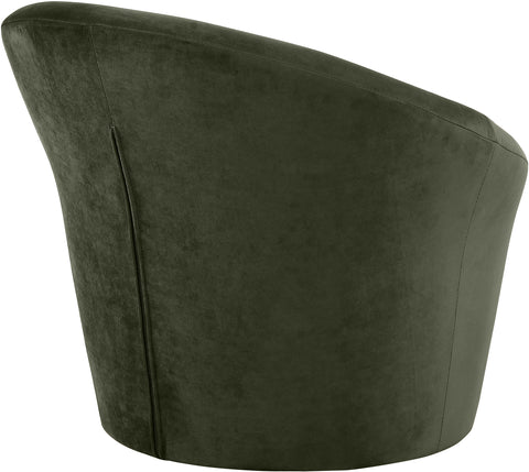 Yara Green Velvet Upholstered Accent Chair, 1 Piece