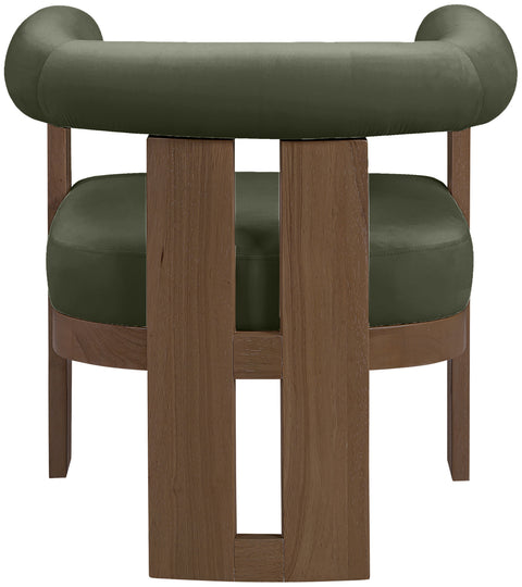 Noelle Green Velvet Performance Fabric Upholstered Accent Chair, 1 Piece