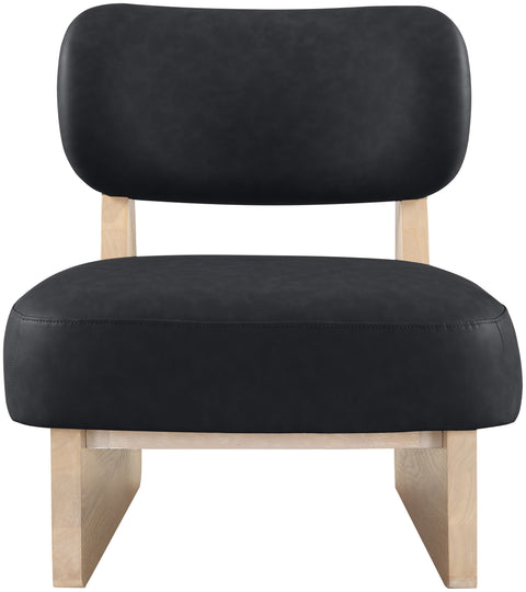 Marlow Black Vegan Leather Upholstered Accent Chair, 1 Piece