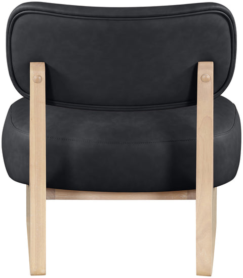Marlow Black Vegan Leather Upholstered Accent Chair, 1 Piece