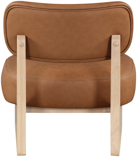 Marlow Cognac Vegan Leather Upholstered Accent Chair, 1 Piece