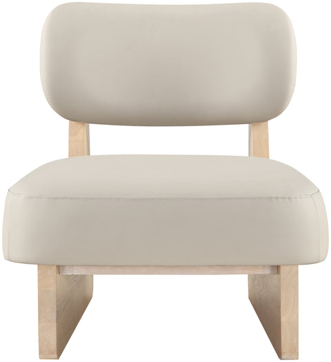 Marlow Taupe Vegan Leather Upholstered Accent Chair, 1 Piece