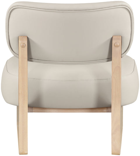 Marlow Taupe Vegan Leather Upholstered Accent Chair, 1 Piece