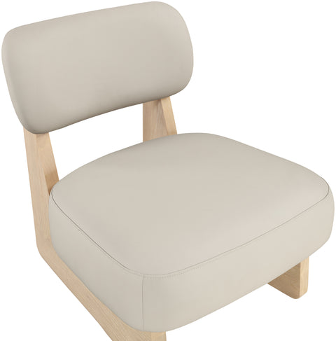 Marlow Taupe Vegan Leather Upholstered Accent Chair, 1 Piece