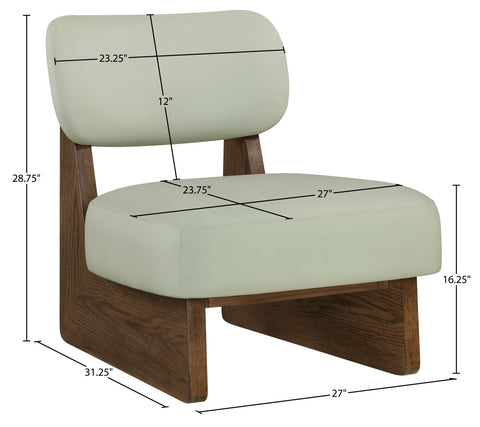 Marlow Mint Vegan Leather Upholstered Accent Chair, 1 Piece