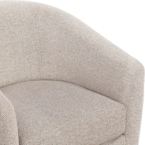 Orla Beige Performance Fabric Upholstered Swivel Accent Chair, 1 Piece