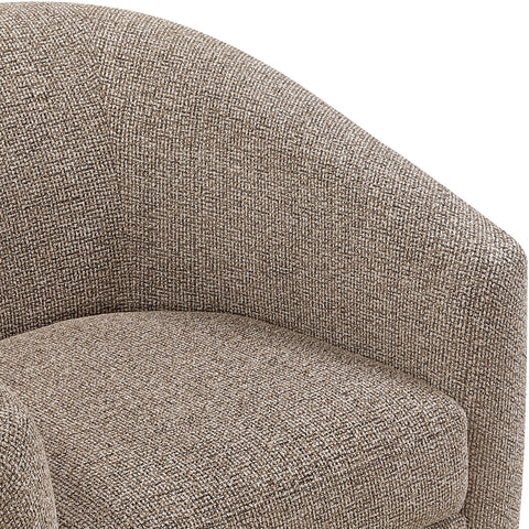 Orla Brown Performance Fabric Upholstered Swivel Accent Chair, 1 Piece