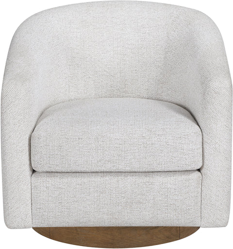 Orla Cream Performance Fabric Upholstered Swivel Accent Chair, 1 Piece
