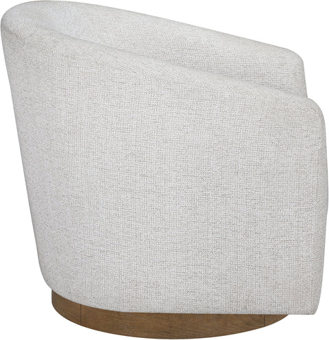 Orla Cream Performance Fabric Upholstered Swivel Accent Chair, 1 Piece