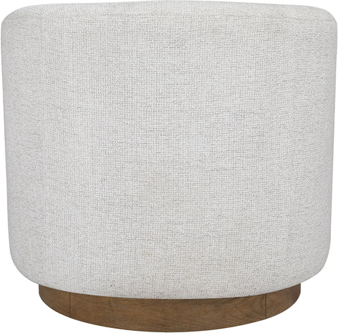 Orla Cream Performance Fabric Upholstered Swivel Accent Chair, 1 Piece