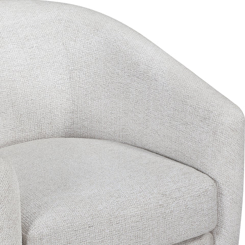 Orla Cream Performance Fabric Upholstered Swivel Accent Chair, 1 Piece