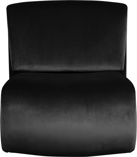 Delaney Black Velvet Upholstered Accent Chair, 1 Piece