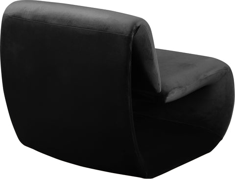Delaney Black Velvet Upholstered Accent Chair, 1 Piece