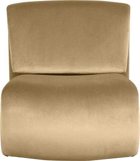 Delaney Camel Velvet Upholstered Accent Chair, 1 Piece