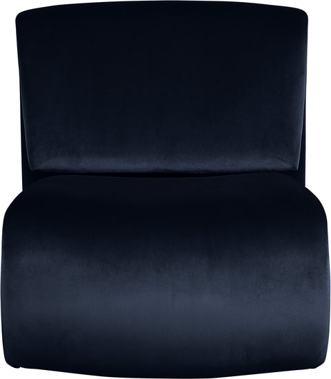 Delaney Navy Velvet Upholstered Accent Chair, 1 Piece