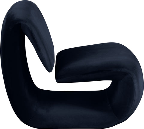 Delaney Navy Velvet Upholstered Accent Chair, 1 Piece
