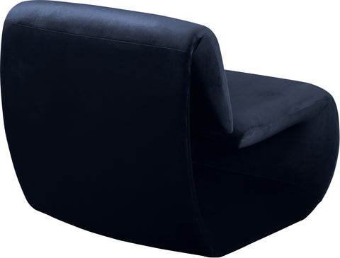 Delaney Navy Velvet Upholstered Accent Chair, 1 Piece