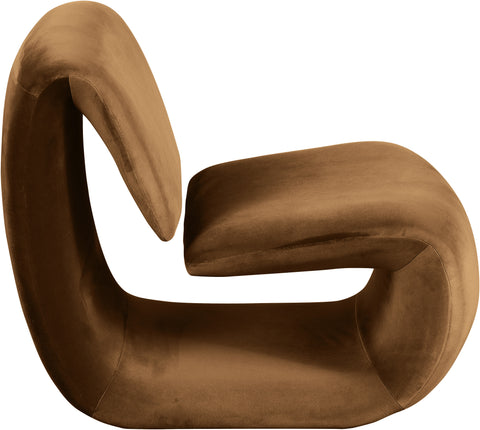 Delaney Saddle Velvet Upholstered Accent Chair, 1 Piece