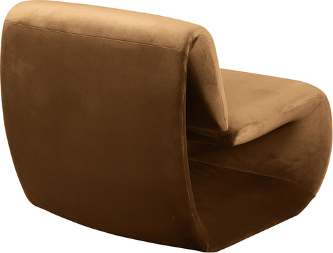 Delaney Saddle Velvet Upholstered Accent Chair, 1 Piece