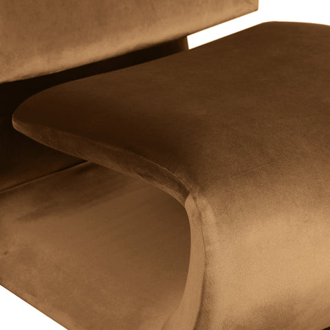Delaney Saddle Velvet Upholstered Accent Chair, 1 Piece
