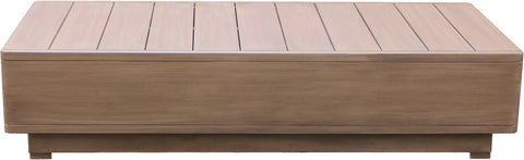 Rowan Natural Acacia Wood Outdoor Patio Coffee Table, 1 Piece