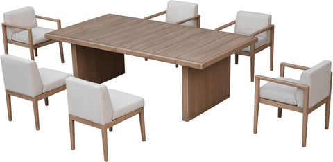 Rowan 88.5" / 114.75" Natural Acacia Wood Outdoor Patio Dining Table, 1 Piece