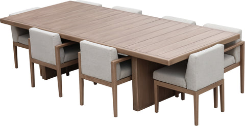 Rowan 88.5" / 114.75" Natural Acacia Wood Outdoor Patio Dining Table, 1 Piece
