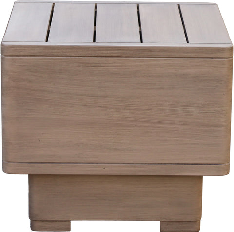 Rowan Natural Acacia Wood Outdoor Patio End / Side Table, 1 Piece