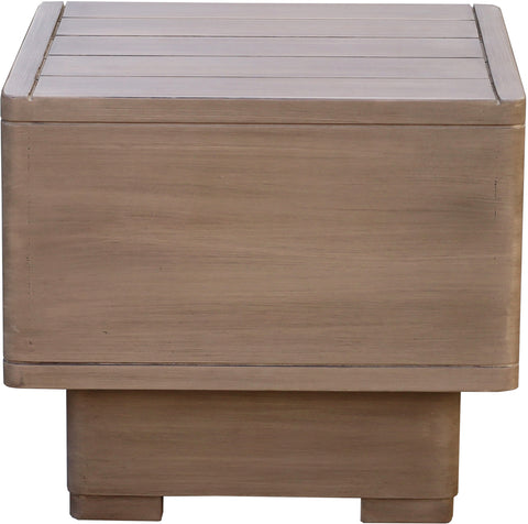 Rowan Natural Acacia Wood Outdoor Patio End / Side Table, 1 Piece