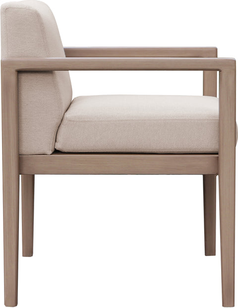 Rowan Beige Olefin Performance Fabric Outdoor Patio Dining Arm Chair, 1 Piece