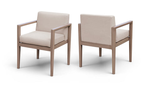Rowan Beige Olefin Performance Fabric Outdoor Patio Dining Arm Chair, 1 Piece