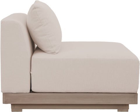 Rowan Beige Olefin Performance Fabric Outdoor Patio Armless Chair, 1 Piece
