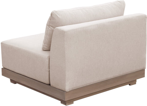 Rowan Beige Olefin Performance Fabric Outdoor Patio Armless Chair, 1 Piece