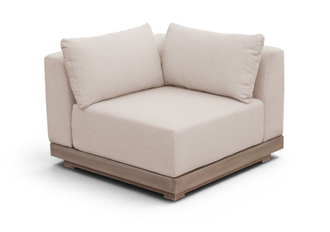 Rowan Beige Olefin Performance Fabric Outdoor Patio Corner Chair, 1 Piece