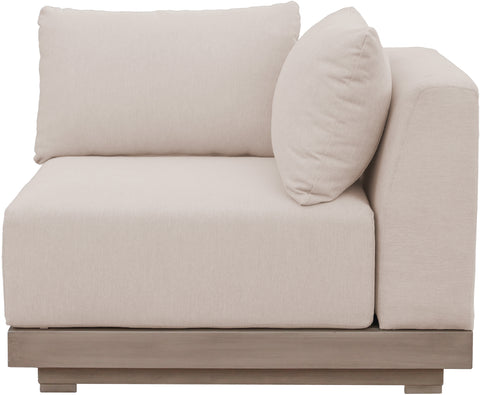 Rowan Beige Olefin Performance Fabric Outdoor Patio Corner Chair, 1 Piece