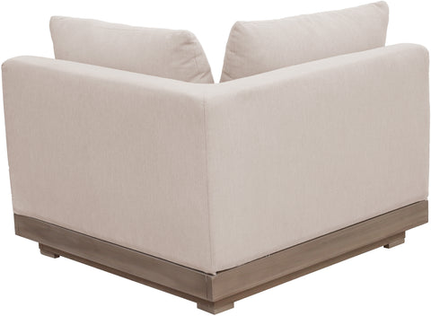 Rowan Beige Olefin Performance Fabric Outdoor Patio Corner Chair, 1 Piece