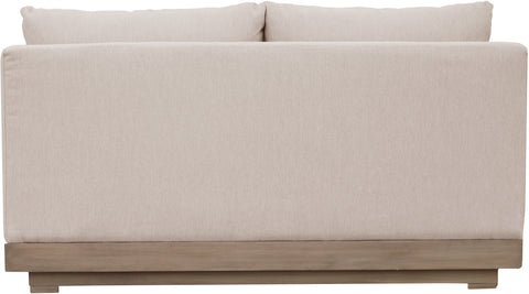 Rowan 55" Beige Olefin Performance Fabric Outdoor Patio Loveseat, 1 Piece