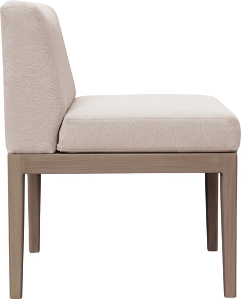 Rowan Beige Olefin Performance Fabric Outdoor Patio Dining Side Chair, 1 Piece