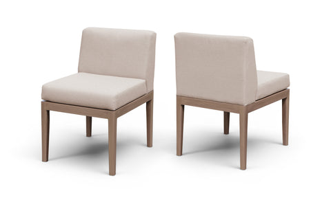 Rowan Beige Olefin Performance Fabric Outdoor Patio Dining Side Chair, 1 Piece
