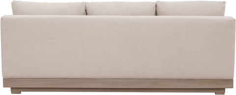 Rowan 77" Beige Olefin Performance Fabric Outdoor Patio Sofa, 1 Piece