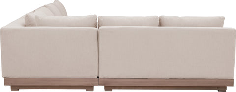 Rowan Beige Olefin Performance Fabric Outdoor Patio Sectional, 3-Piece