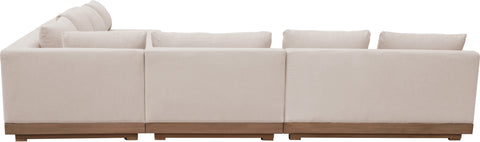 Rowan Beige Olefin Performance Fabric Outdoor Patio Sectional, 4-Piece