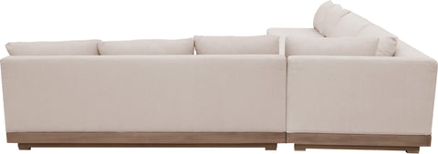 Rowan Beige Olefin Performance Fabric Outdoor Patio Sectional, 4-Piece