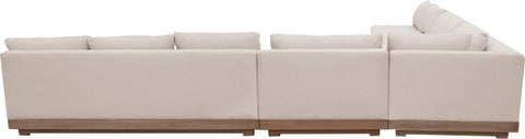 Rowan Beige Olefin Performance Fabric Outdoor Patio Sectional, 5-Piece