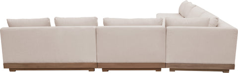Rowan Beige Olefin Performance Fabric Outdoor Patio Sectional, 5-Piece (Style 2)