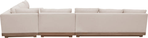 Rowan Beige Olefin Performance Fabric Outdoor Patio Sectional, 5-Piece (Style 2)